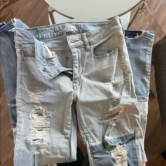 MULTICOLOR PATCH RIPPED JEANS - Picture 3 of 9